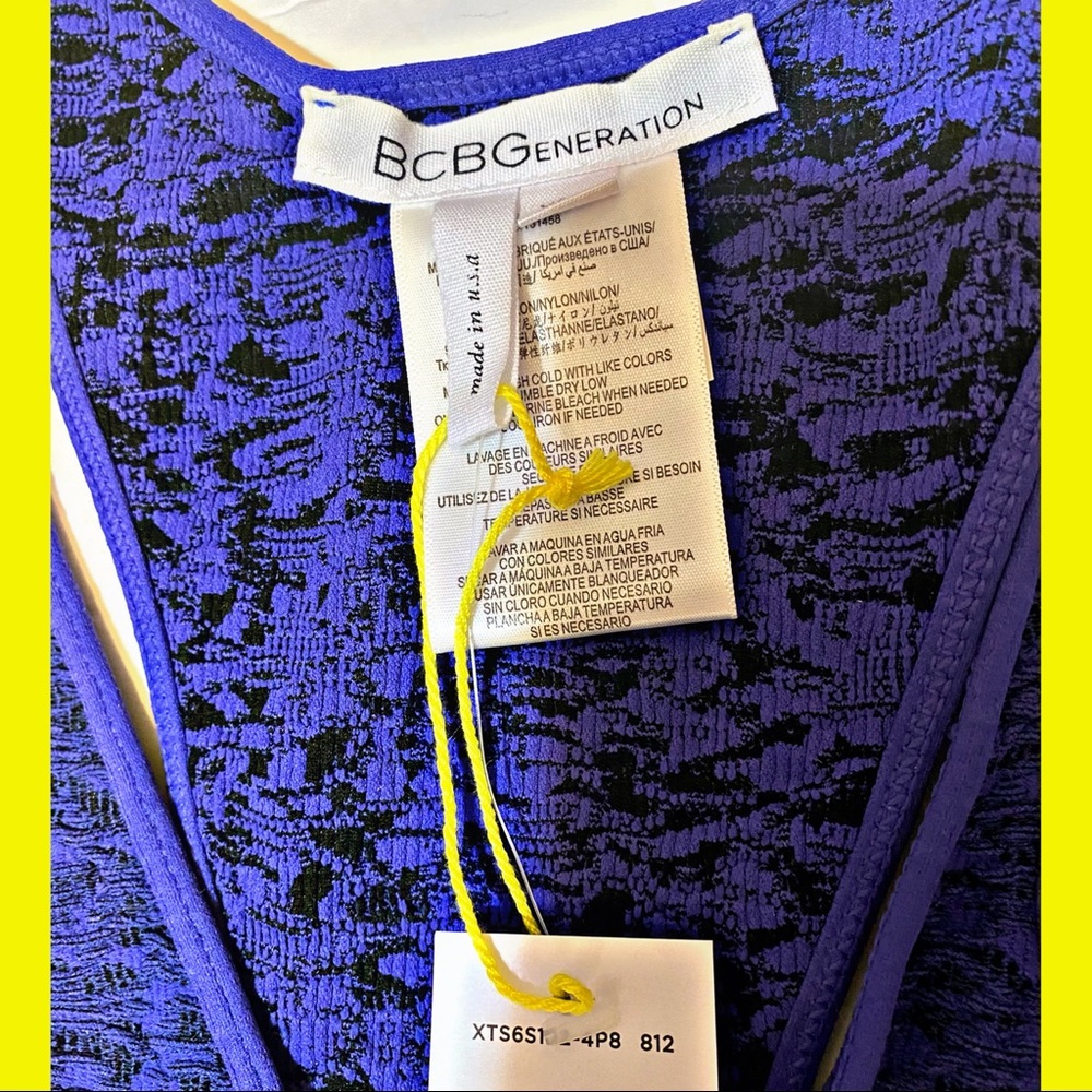 NWT BCBGeneration PERIBLU TWIST TANK BODYCON DRESS - Picture 6 of 10